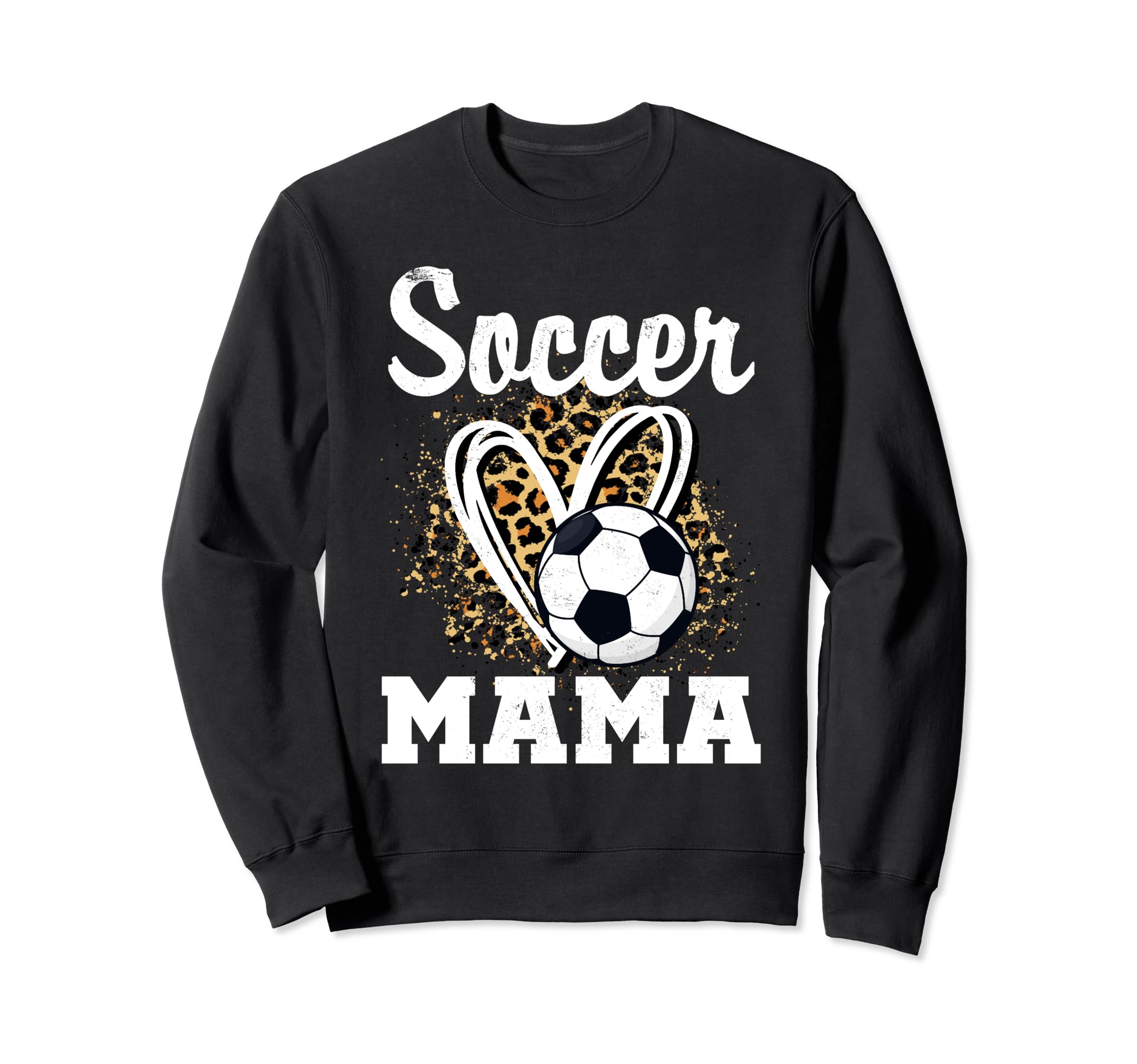 Soccer Mama Leopard Heart Matching Sweatshirt - Streetwear Style Unisex