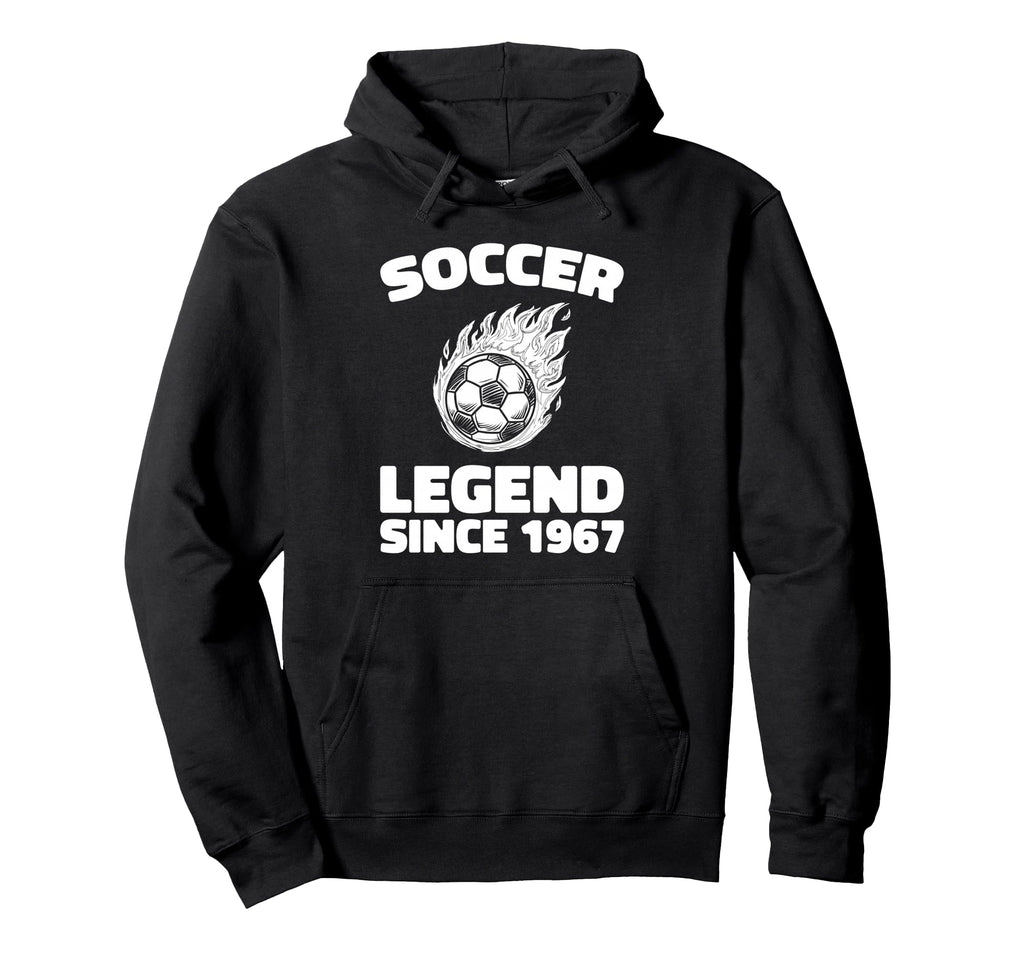 Born 1967 Sports Player Team Soccer Hoodie - Novelty Apparel for Adults