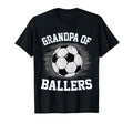 Grandpa Ballers Soccer Fan Soccer Ball T-Shirt - Unique Graphic Unisex