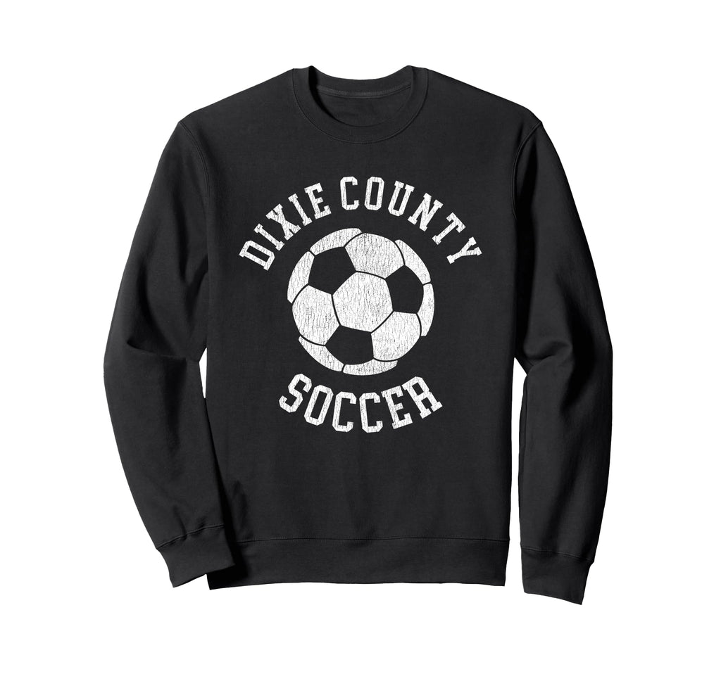Dixie County Soccer Distressed Sweatshirt - Fun Novelty Design for Adults
