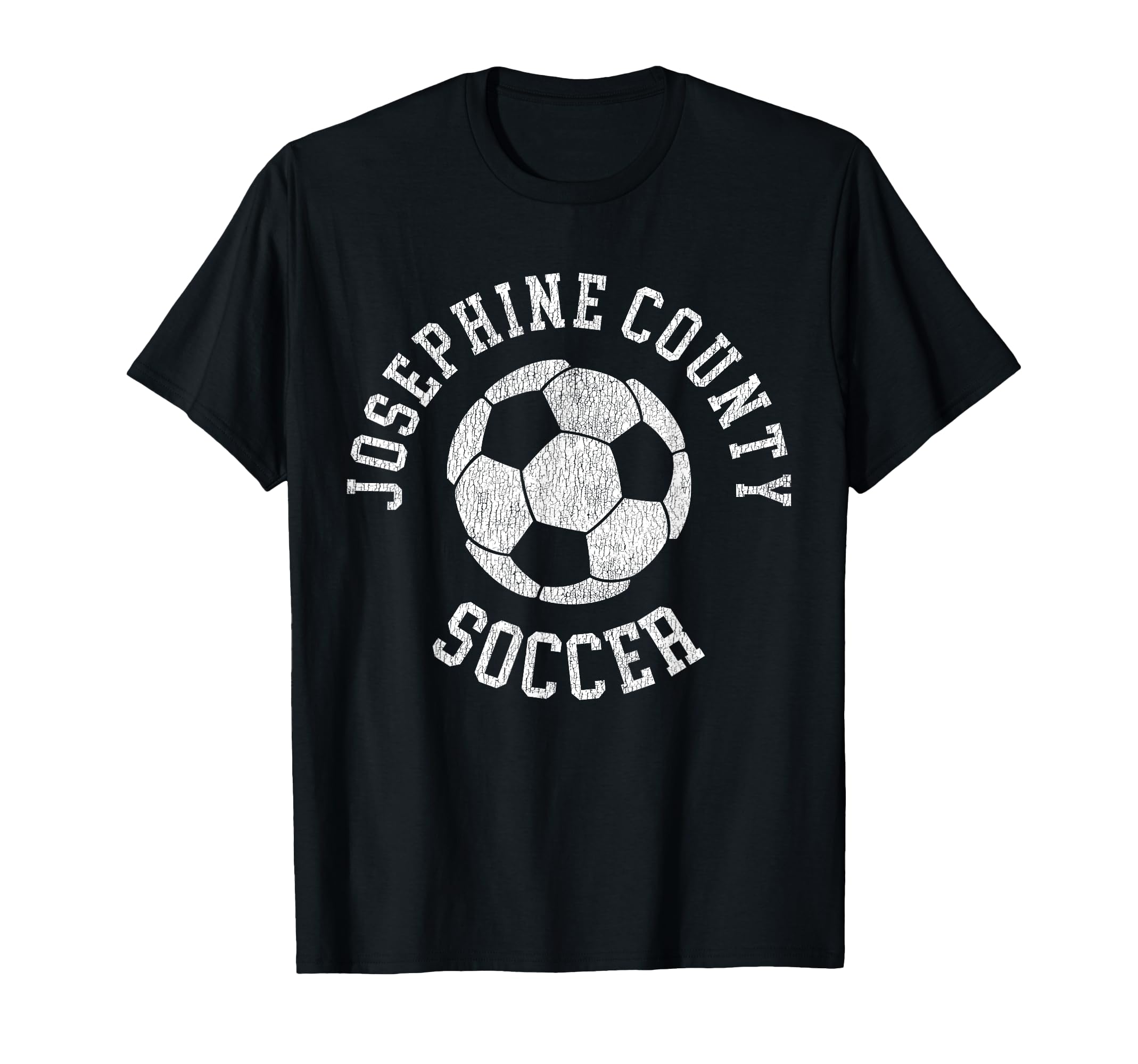 Josephine County Soccer Distressed 90S T-Shirt - Graphic Print Men Women