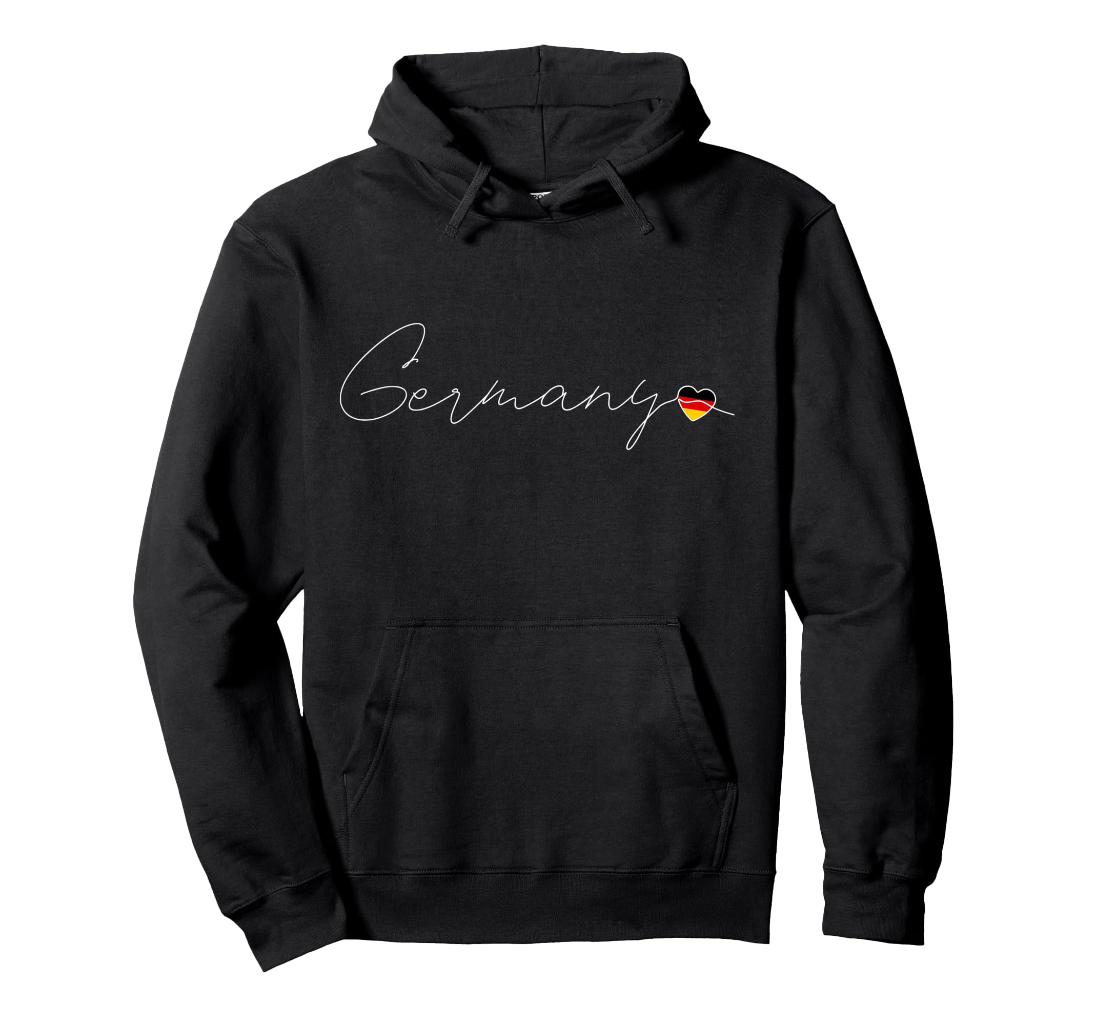 Deutschland Simple Love German Flag Hoodie - Trendy Graphic for Adults