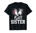 Ball Sister Heart Baseball Soccer Ball Hoodie - Custom Art Print Men Women