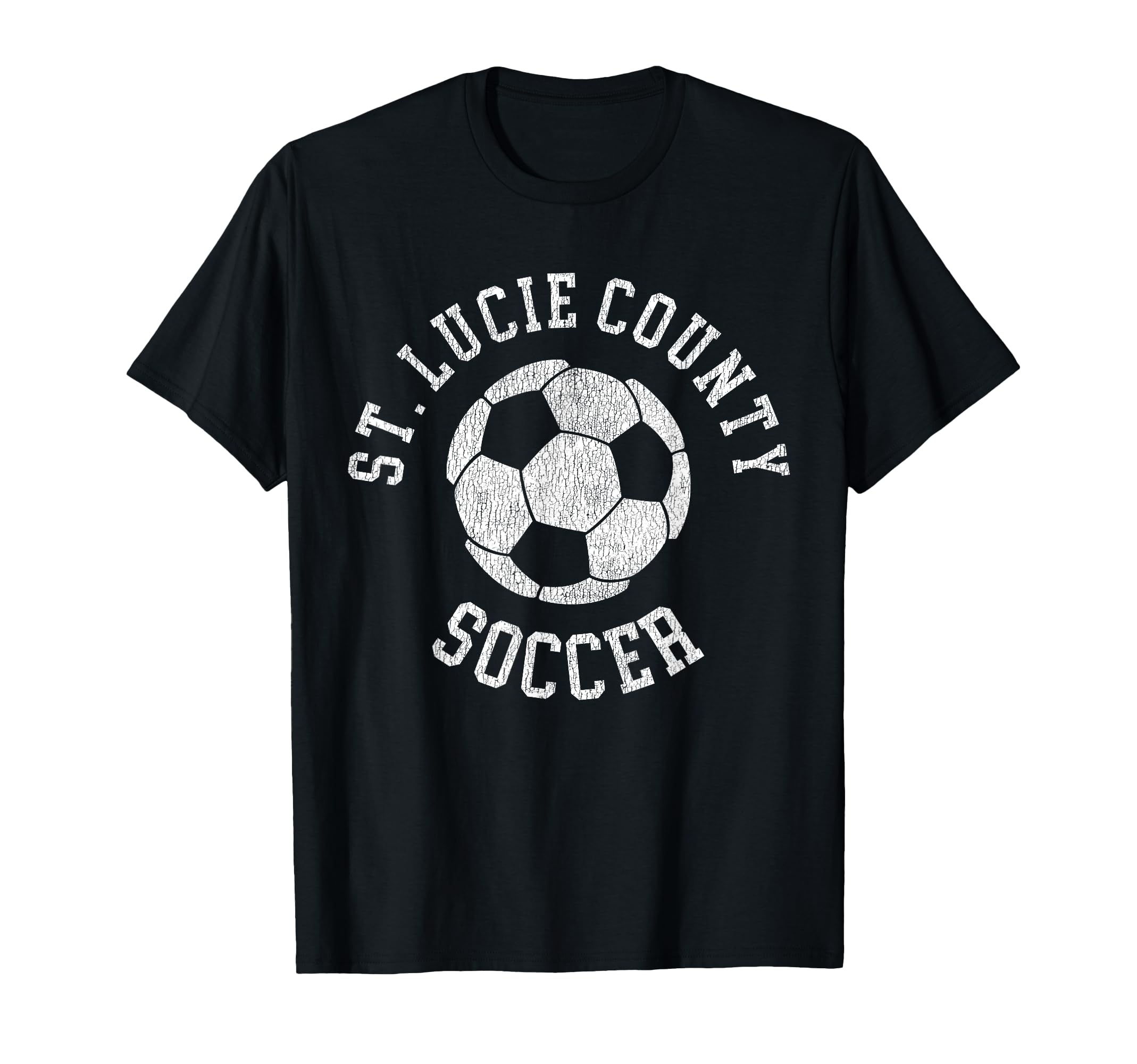 St Lucie County Soccer Distressed 90S T-Shirt - Streetwear Style Unisex