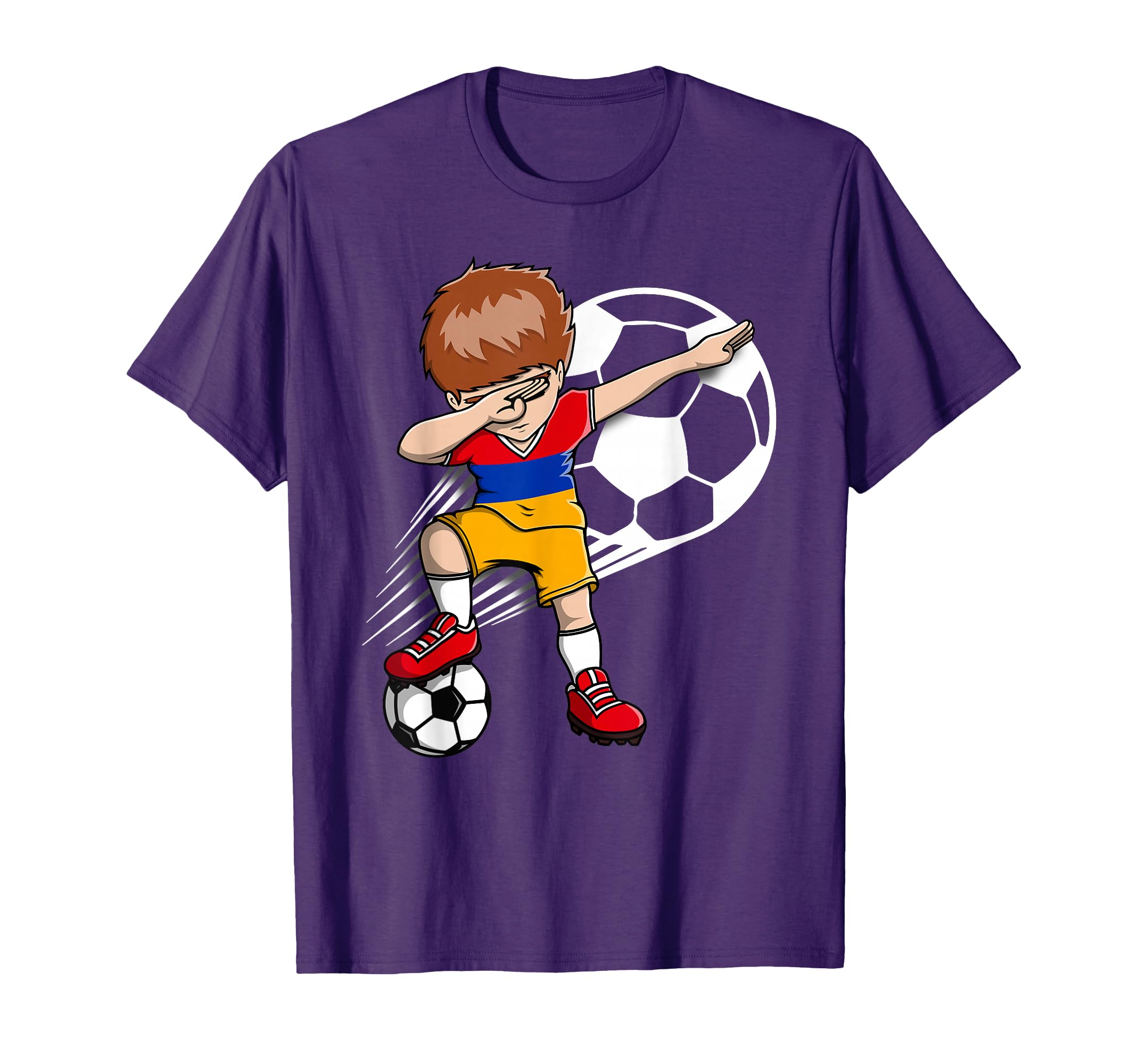 Dabbing Soccer Armenia Jersey T-Shirt - Aesthetic Graphic for Adults