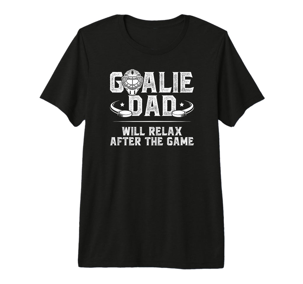 Mens Funny Hockey Goalie Dad Ice T-Shirt - Fun Novelty Design Unisex
