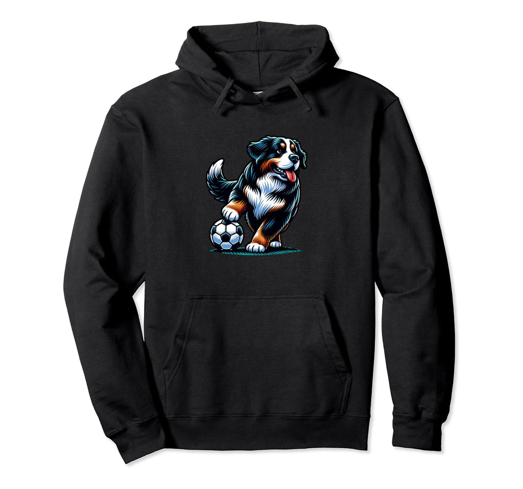 Bernese Mountain Dog Soccer Champion Hoodie - Graphic Print for Adults