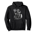 Golden Retriever Motorbike Love Hoodie - Minimalist Print for Adults