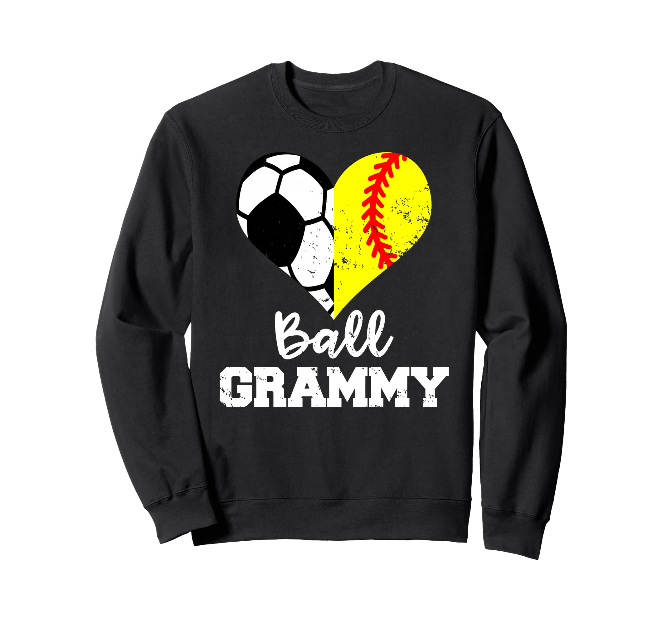 Ball Grammy Heart Funny Soccer Sweatshirt - Streetwear Style for Adults