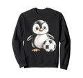 Adorable Penguin Soccer Player Sweatshirt - Graphic Print Men Women