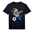 Dabbing Dog Uruguay Soccer Fans Jersey T-Shirt - Graphic Print Unisex