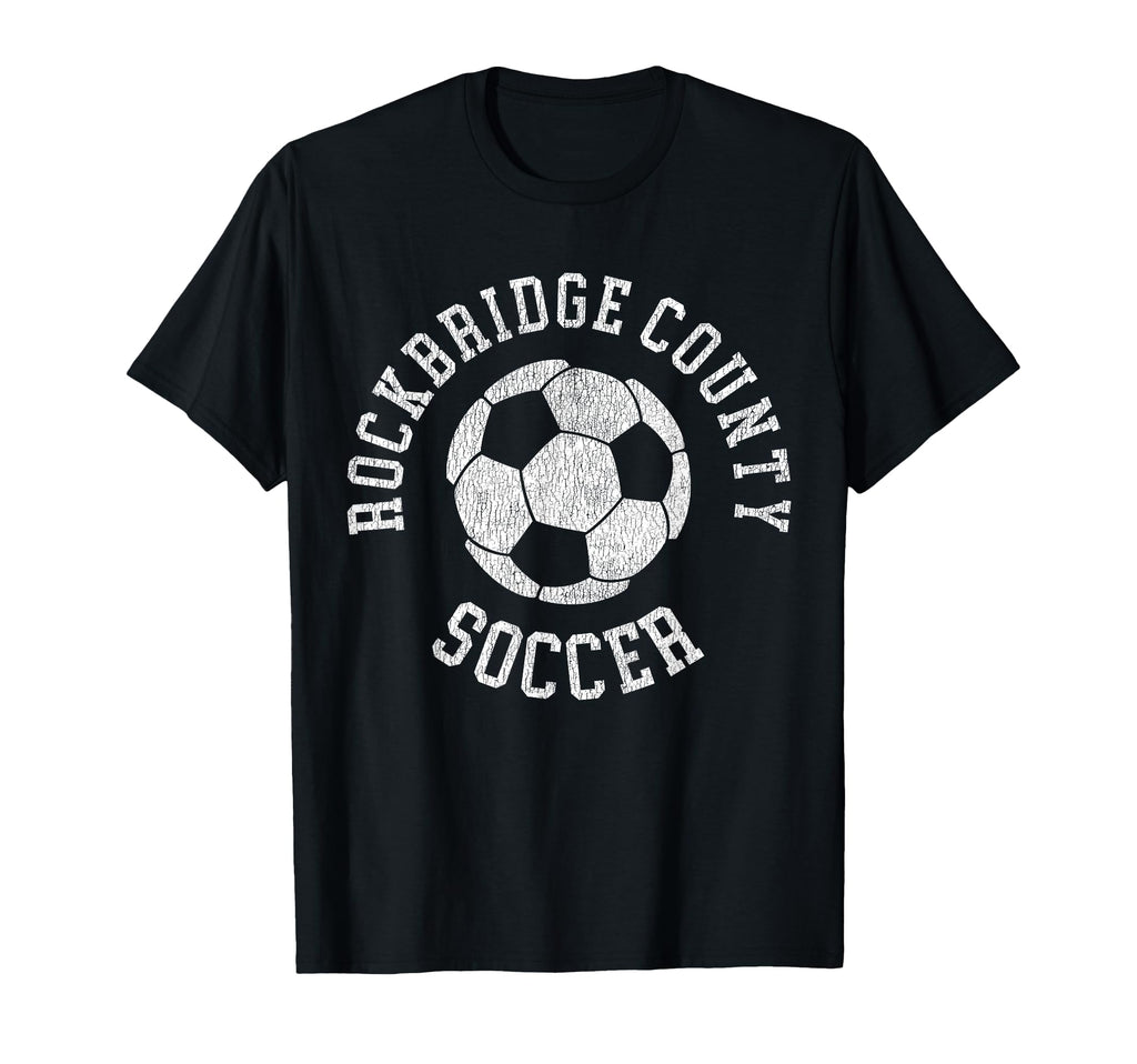 Rockbridge County Soccer Distressed 90S T-Shirt - Unique Graphic Unisex