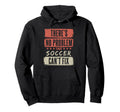 Theres No Problem That Soccer Cant Hoodie - Minimalist Print for Adults