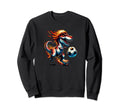 Funny T Rex Dinosaur Soccer Player Sweatshirt - Trendy Graphic for Adults