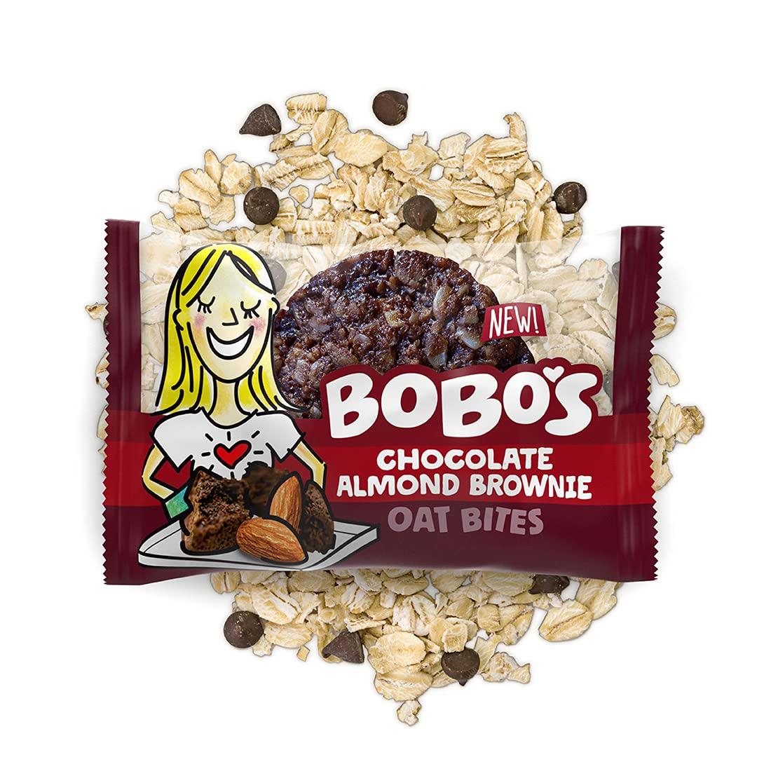 Bobo's Oat Bites, Chocolate Almond Brownie, 1.3 oz, Case of 6