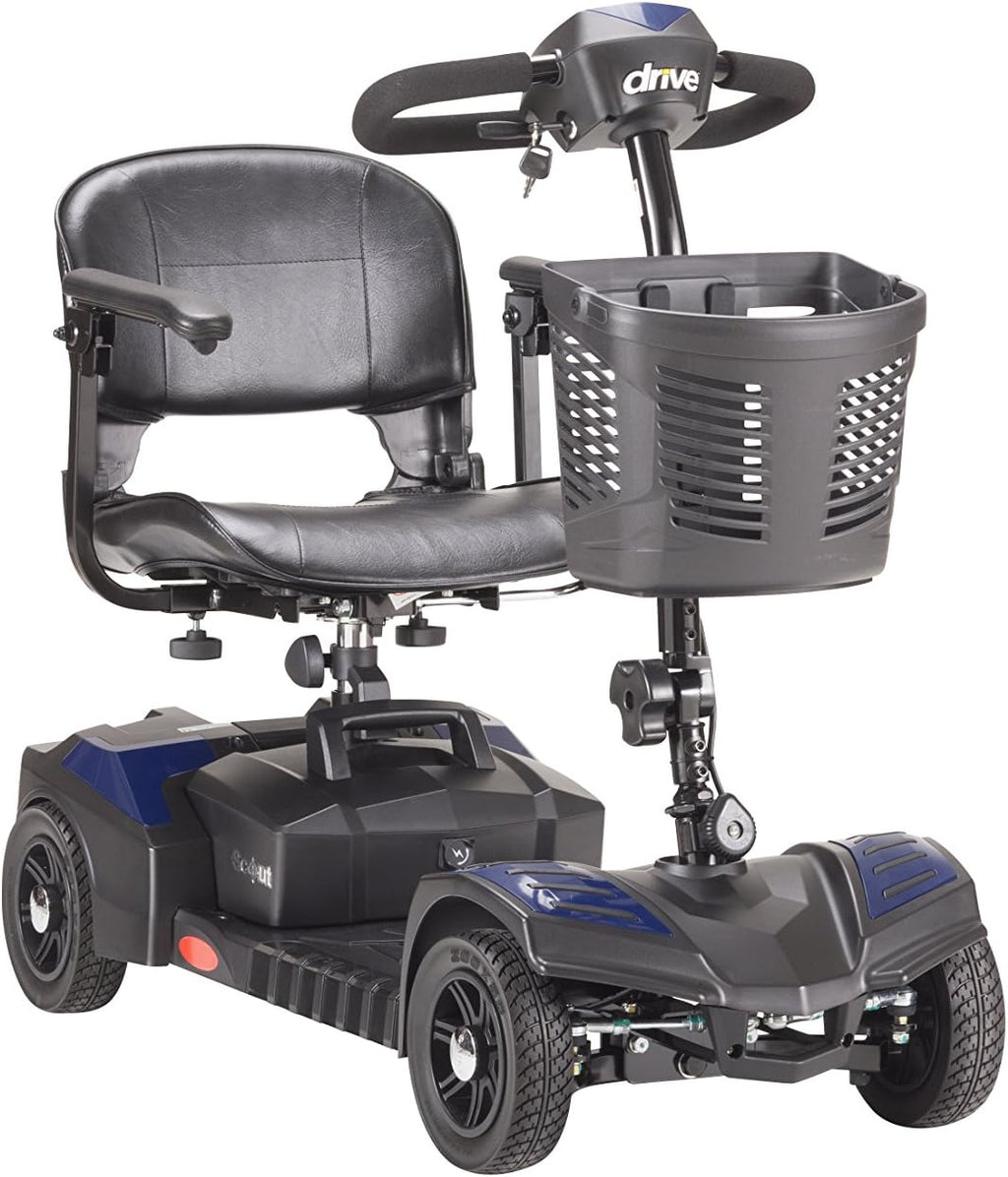 Medical Scout Compact Travel Power Scooter, 4 Wheel Mobility Scooters