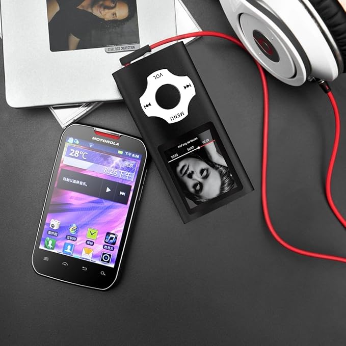 MYMAHDI Support TF Cards Slim 1.8" LCD Mp3 Mp4 Player Media/Music/Audio Player with Accessories Black