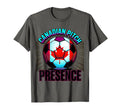 Canadian Pitch Presence Soccer Ball Flag T-Shirt - Graphic Print Unisex