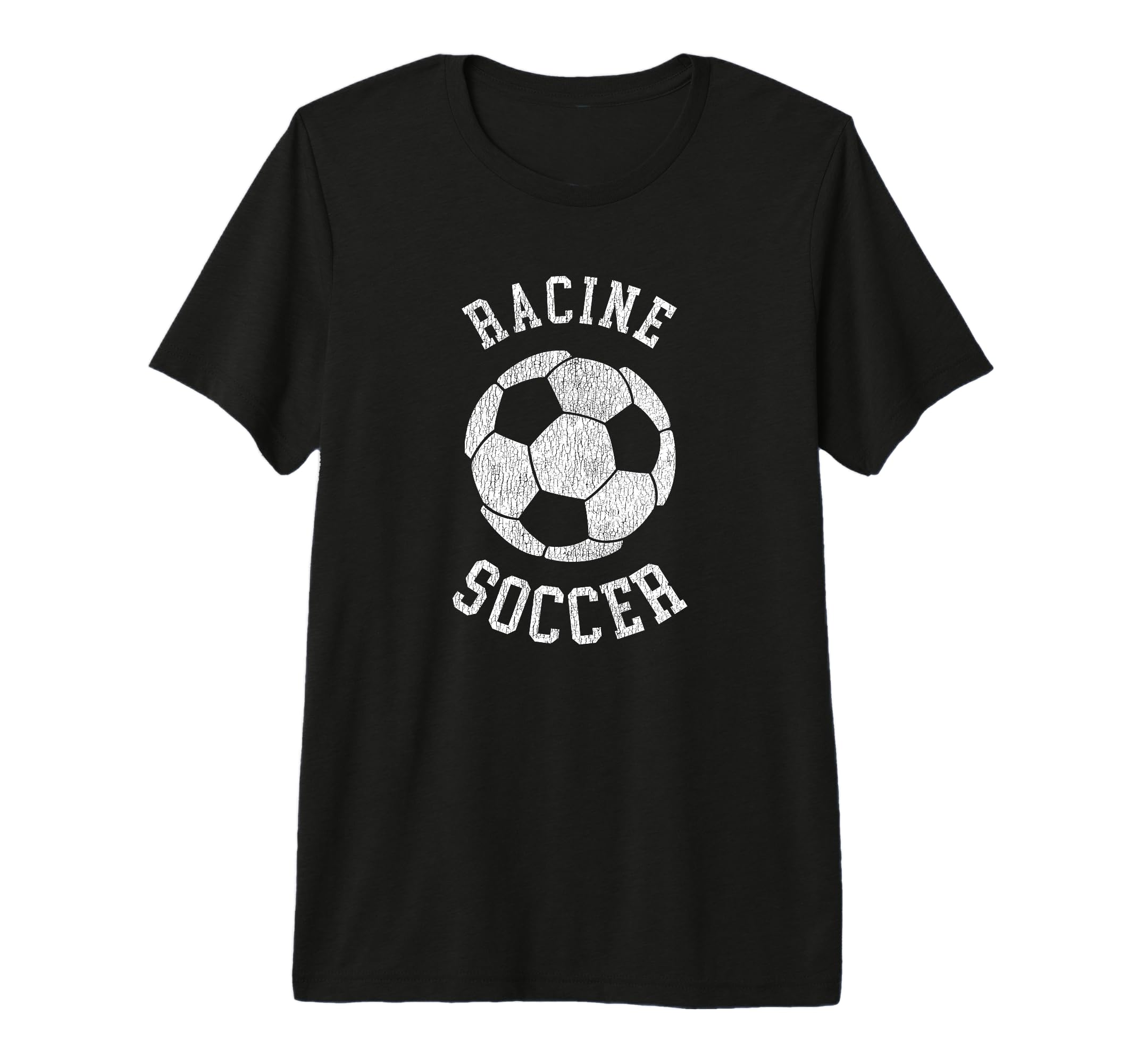 Racine Soccer Distressed 90S Tri Blend T-Shirt - Trendy Graphic Unisex