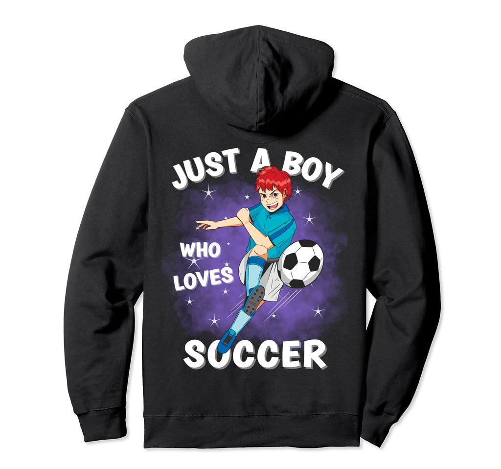Just Who Loves Soccer Funny Hoodie - Trendy Graphic Men Women