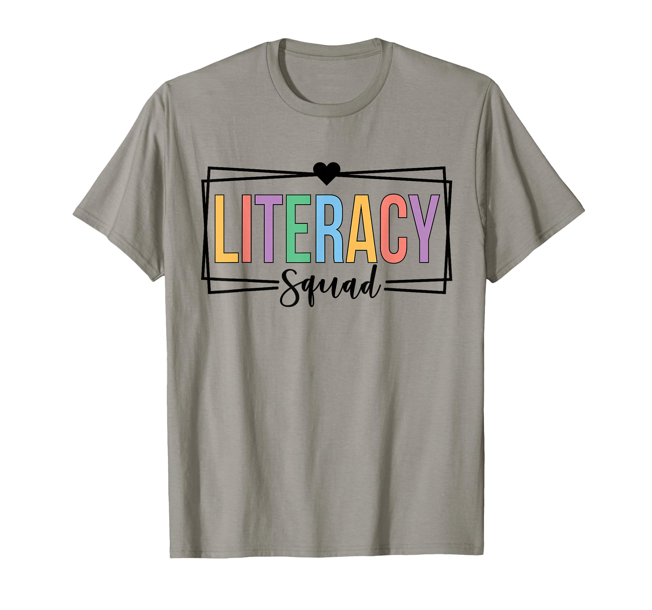 Literacy Squad Literacy Coach Crew T-Shirt - Trendy Graphic Men Women