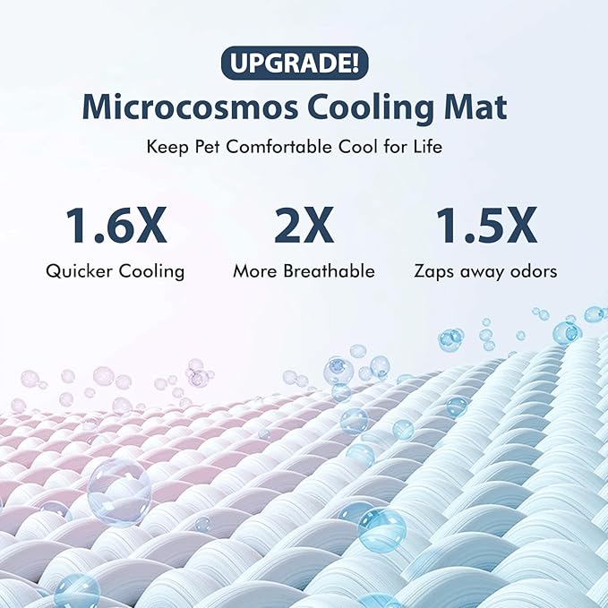 MICROCOSMOS Summer Cooling Mat & Sleeping Pad- Water Absorption Top, Materials Safe, Easy Carry, EZ Clean. Keep Cooling for Pets, Kids and Adults.(Brown, 36" x24")