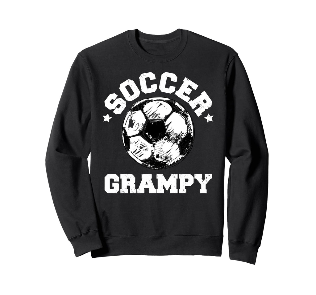 Soccer Grampy Soccer Ball Distressed Sweatshirt - Custom Art Print Unisex