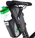 ROCKBROS Bike Saddle Bags with Water Bottle Pouch Waterproof Black 1.6L