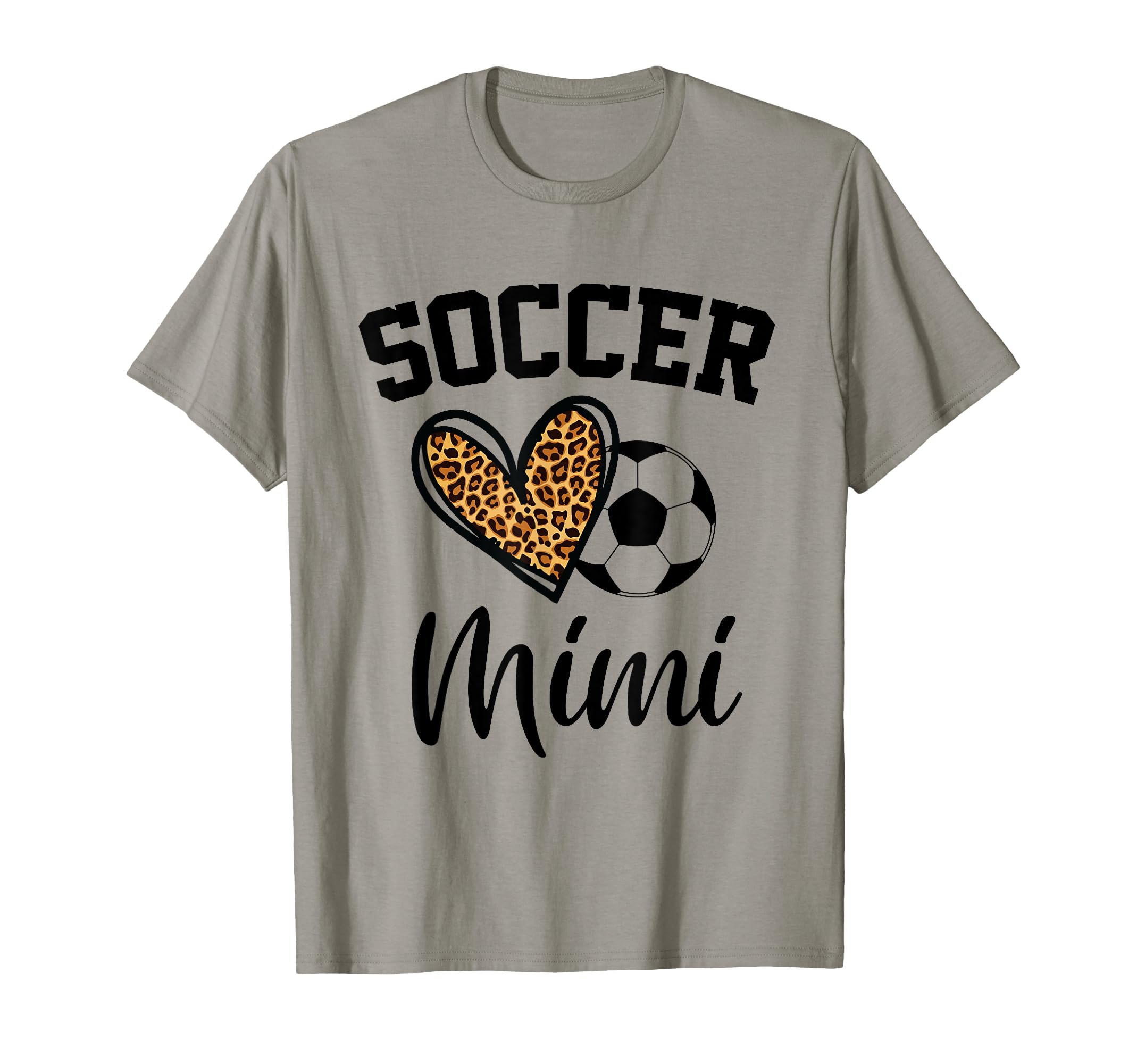 Soccer Mimi Leopard Heart Funny T-Shirt - Aesthetic Graphic for Adults