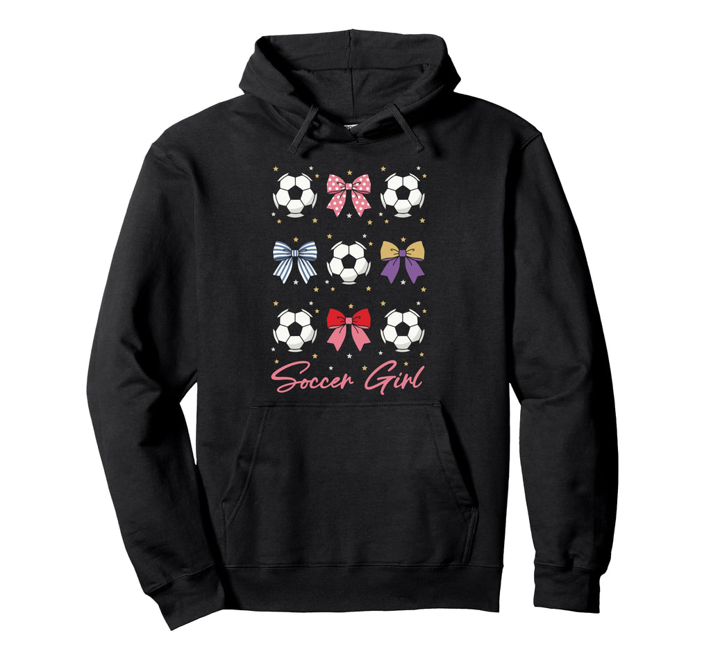 Soccer Bow Soccer Hoodie - Unique Graphic Unisex