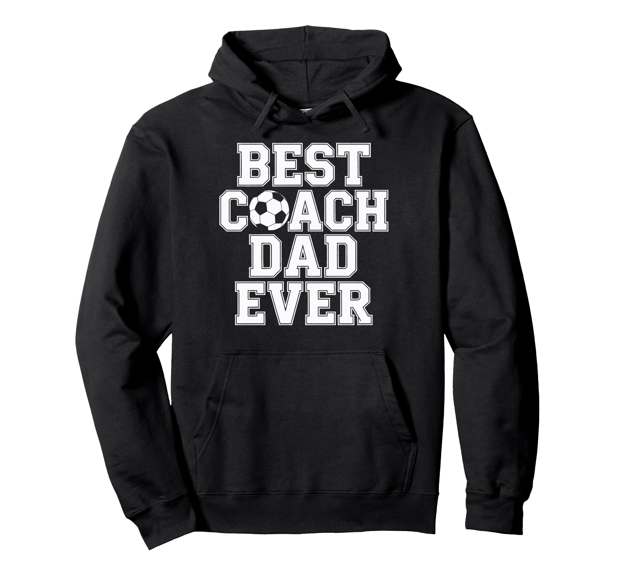 Best Coach Dad Ever Soccer Enthusiast Hoodie - Trendy Graphic for Adults