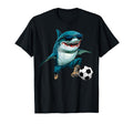 Football Shark T-Shirt - Minimalist Print Men Women