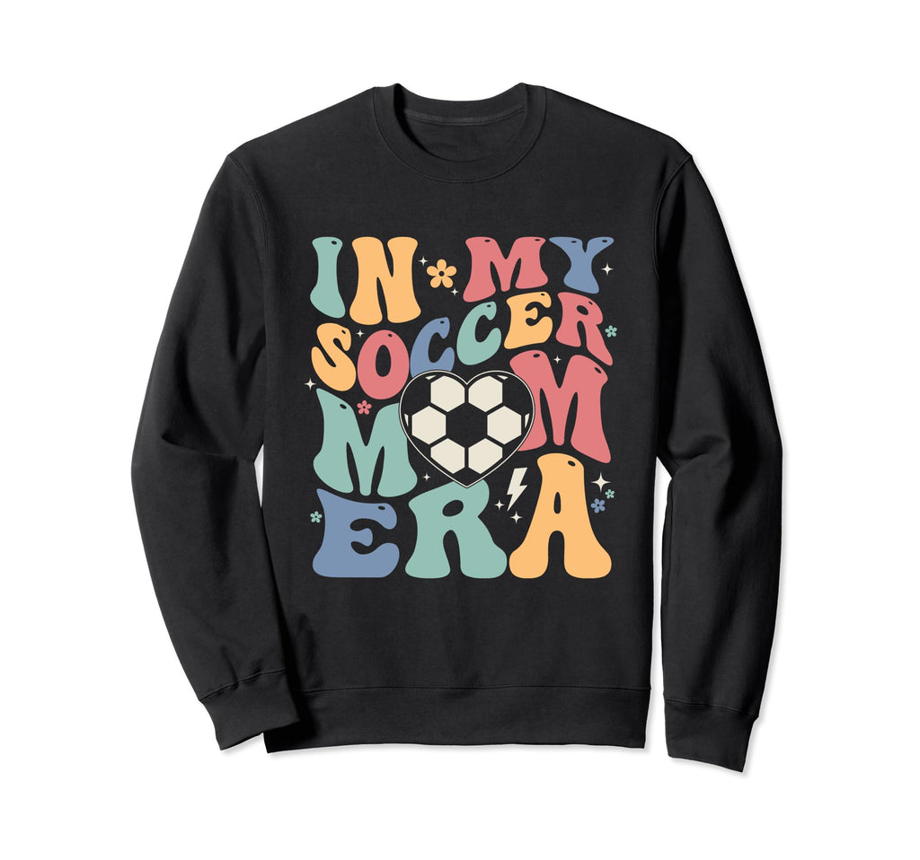 Funny My Soccer Mom Era Groovy Mom Sweatshirt - Minimalist Print Men Women