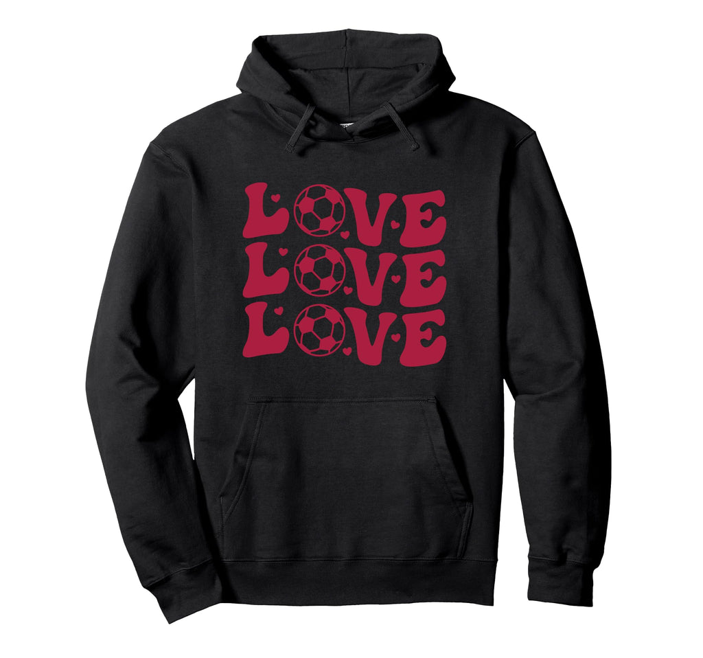 Soccer And Valentines Day Trendy Hoodie - Casual Everyday Wear Men Women