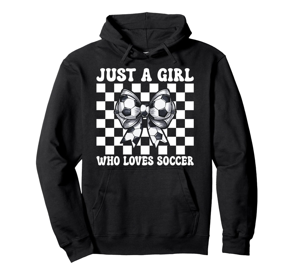 Just Who Loves Soccer Mom Coquette Bow Hoodie - Trendy Graphic Men Women