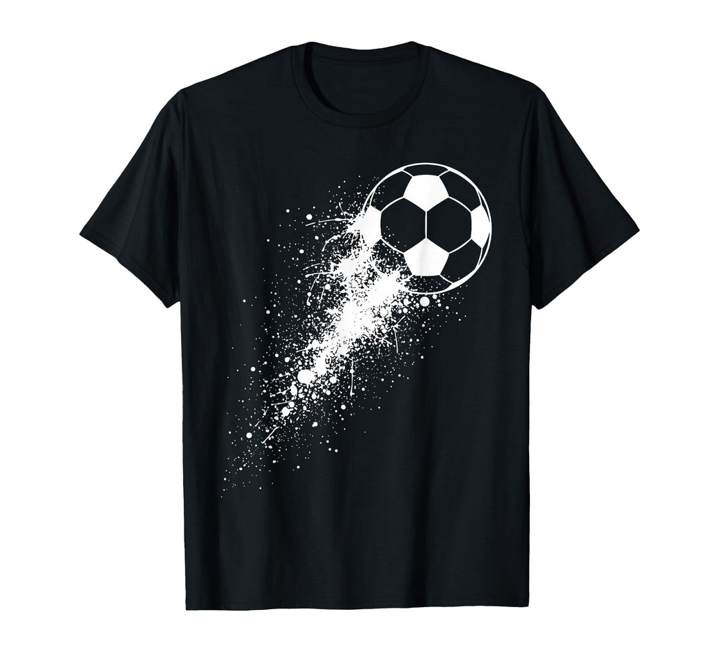 Soccer Ball Breaking Through Wall T-Shirt - Trendy Graphic for Adults