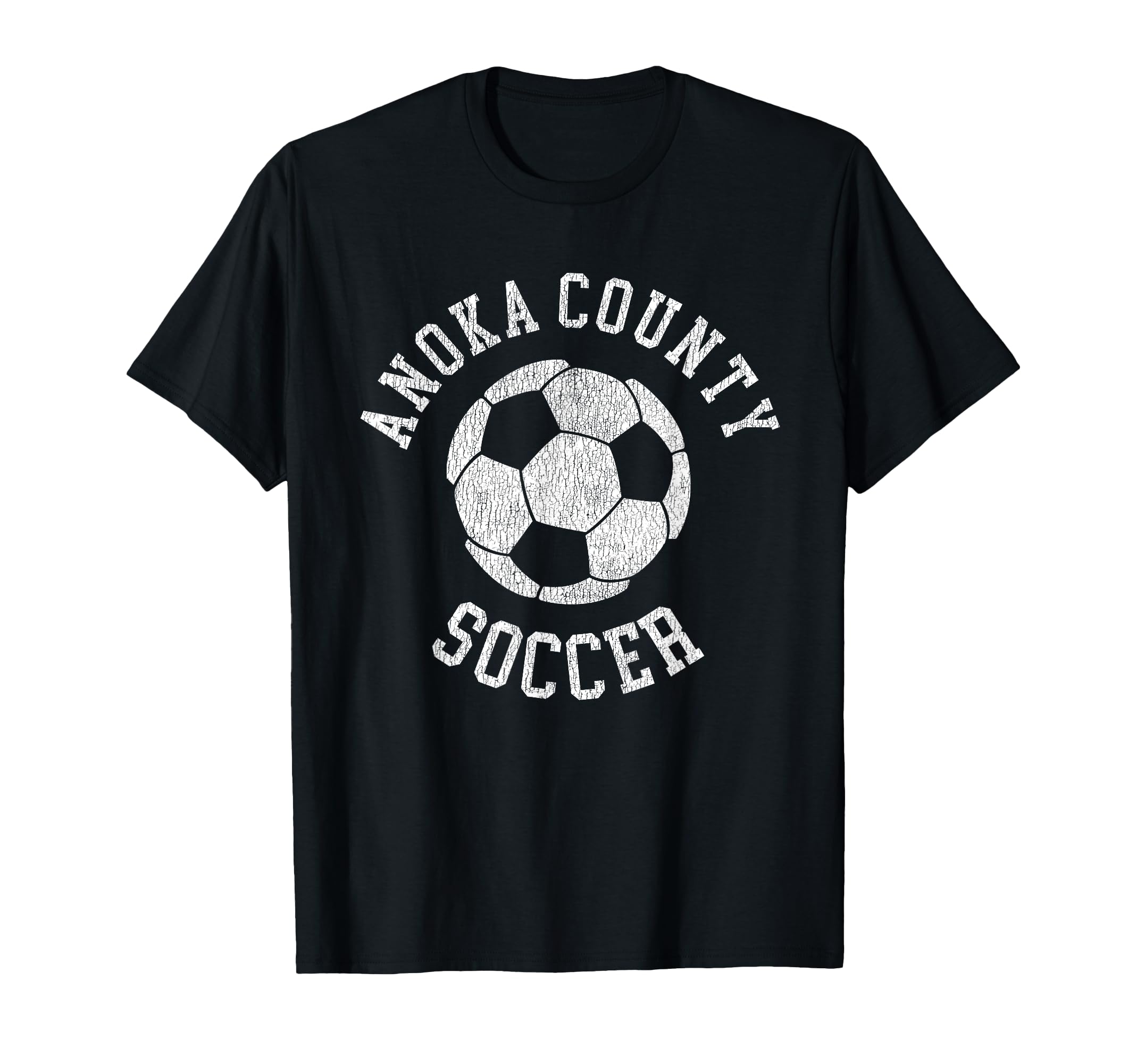Anoka County Soccer Distressed 90S T-Shirt - Novelty Apparel Men Women