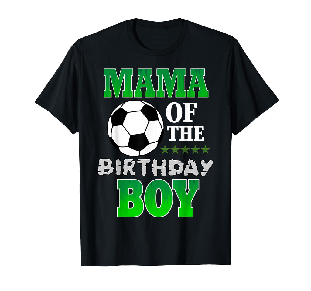 Mama Birthday Soccer Stars Outfit T-Shirt - Unique Graphic for Adults