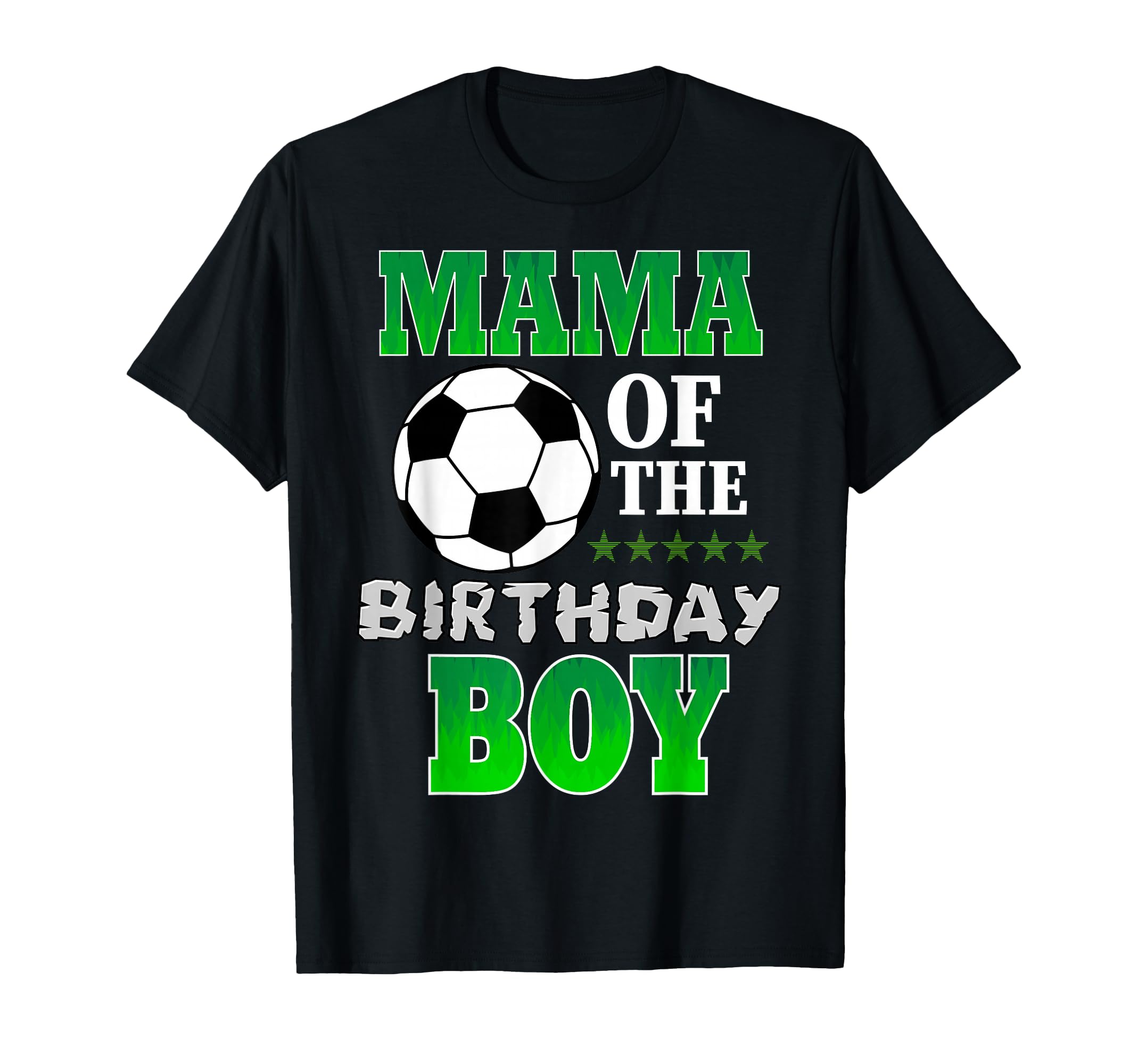 Mama Birthday Soccer Stars Outfit T-Shirt - Unique Graphic for Adults