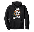 I Love Soccer Vibrant Ball Explosion Hoodie - Trendy Graphic for Adults