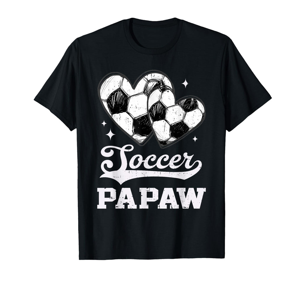 Soccer Heart Papaw Soccer Player T-Shirt - Trendy Graphic for Adults