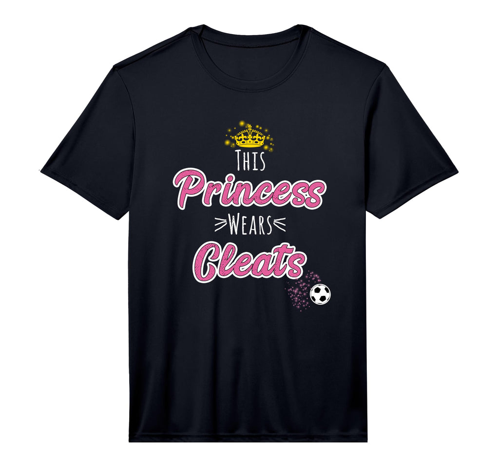 This Princess Wears Cleats Soccer T-Shirt - Fun Novelty Design Unisex