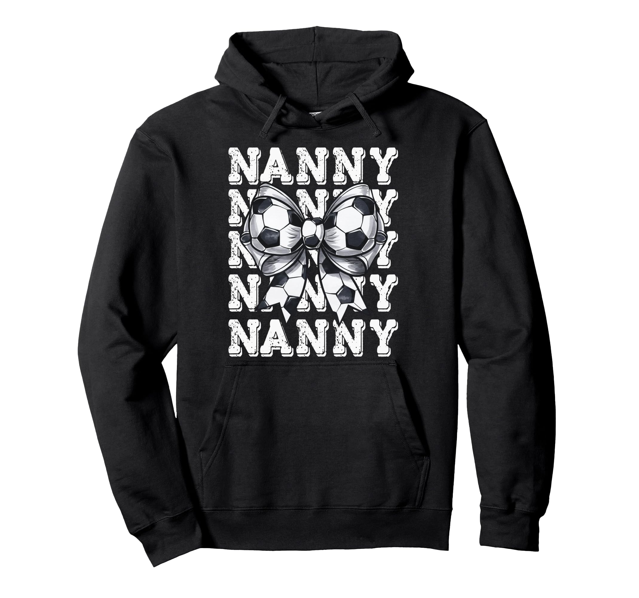 Coquette Soccer Nanny Matching Family Bow Hoodie - Minimalist Print Unisex