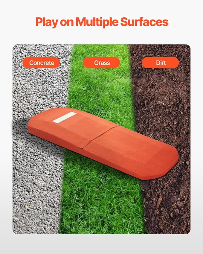 VEVOR Pitching Mound, Baseball Game Mound, Indoor/Outdoor Pitching Practice and Training Equipment, Softball Pitching Aids with Antifade Turf and Pitching Rubber