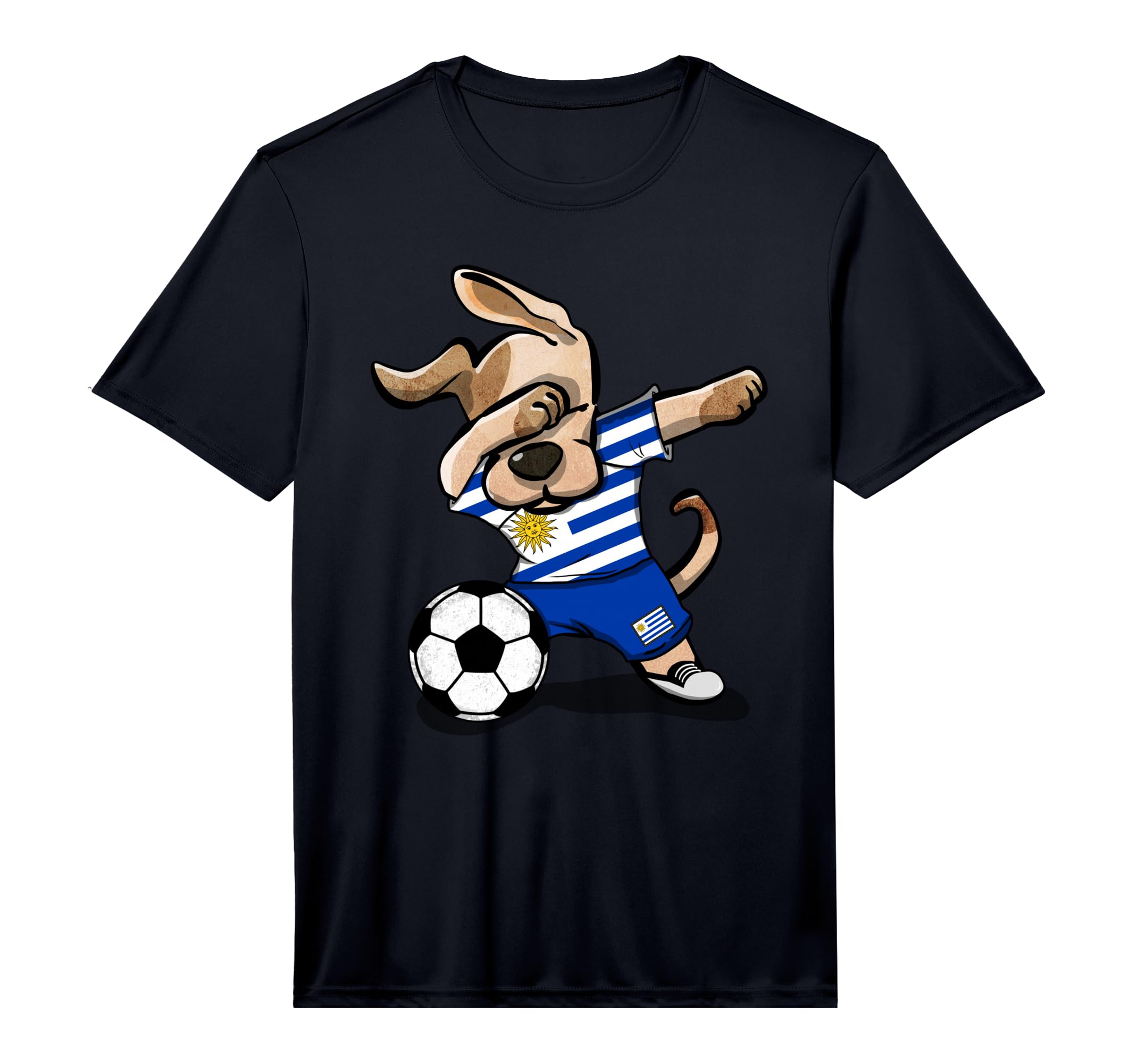 Dog Dabbing Soccer Uruguay Jersey T-Shirt - Streetwear Style Men Women