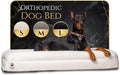Luxury Boucle Fabric Orthopedic Dog Bed with Memory Foam | Breathable Comfort and Washable Dog Couch Bed with Waterproof Liner & Cover | Sofa Beds for Medium Dogs - Bone 37"x30"x7.7"