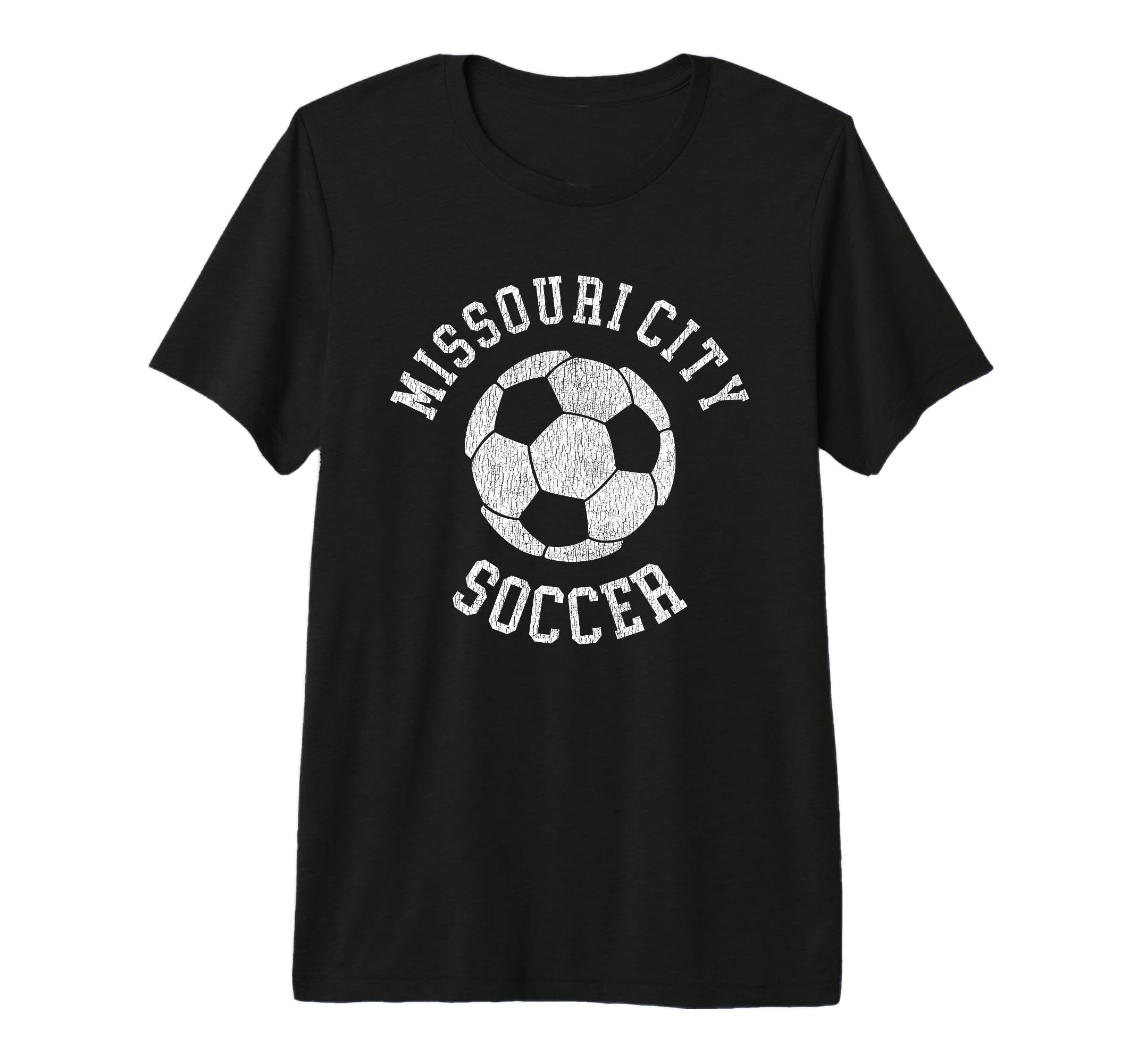 Missouri City Soccer Distressed 90S Tri T-Shirt - Trendy Graphic Men Women