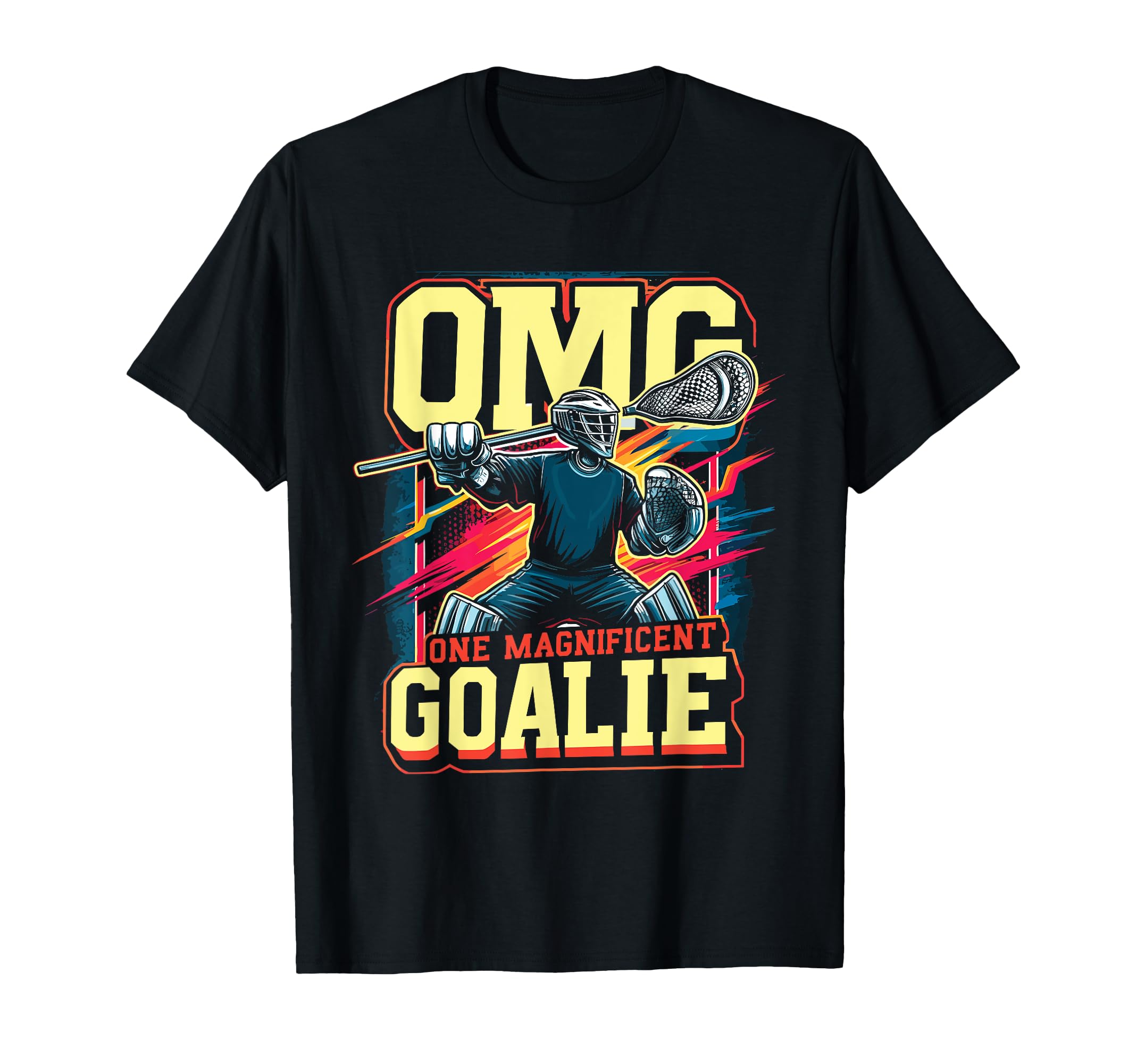Goalkeeper Lacrosse Goalie Lacrosse T-Shirt - Aesthetic Graphic for Adults