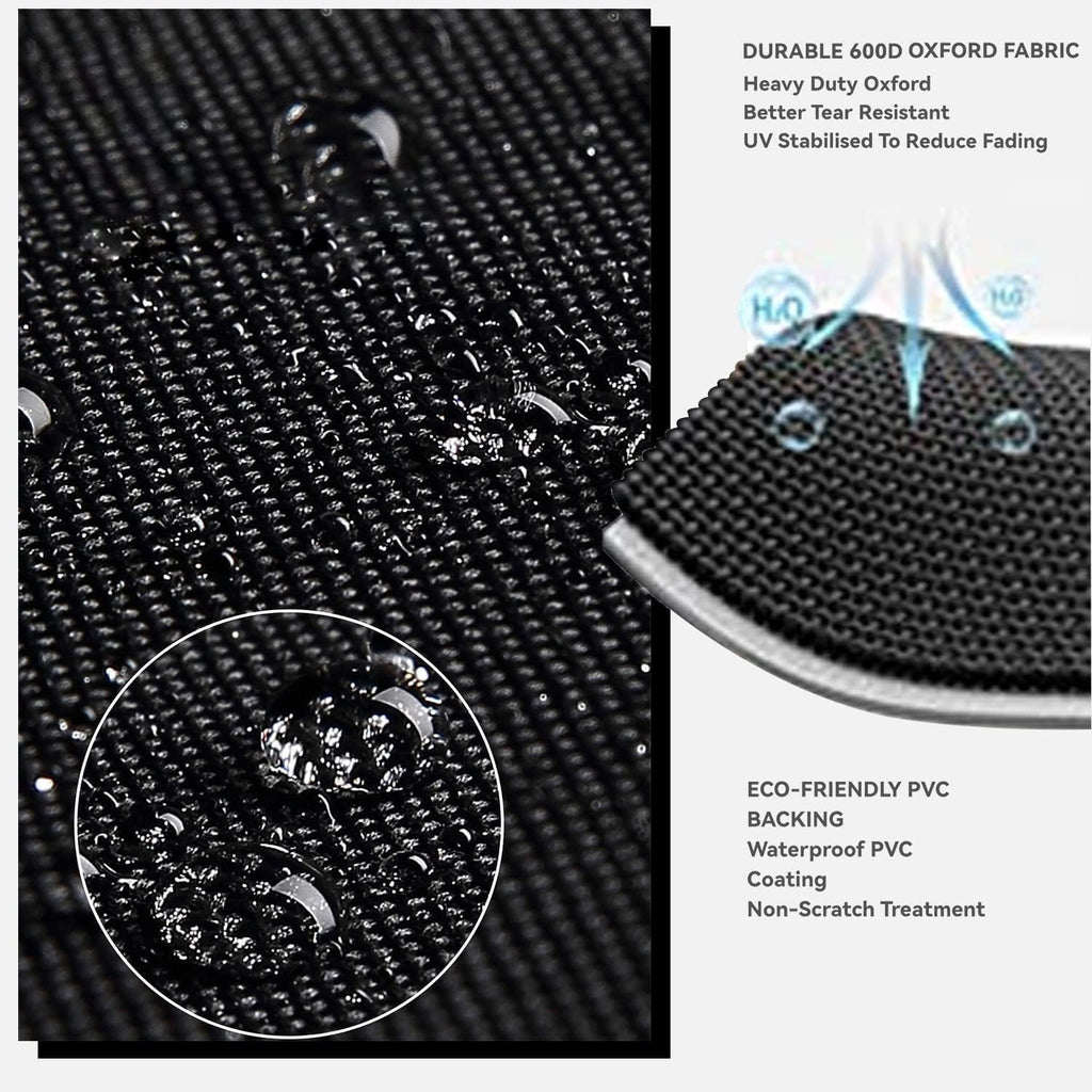 Stainless Steel Table Cover - Heavy Duty Waterproof Cover for 60 x 30 Inches Metal Prep Table, Compatible with 60 inch Outdoor Utility Cart and Storage Cabinet Black