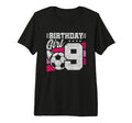 9 Year Old Birthday Soccer Party 9Th T-Shirt - Aesthetic Graphic Men Women